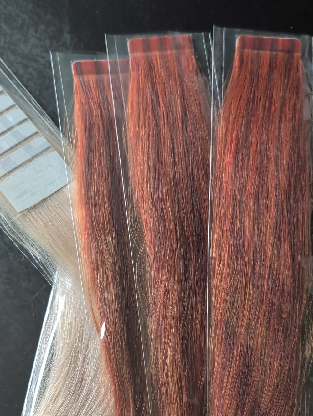 Tape-In Hair Extensions - Copper Red/ Blonde